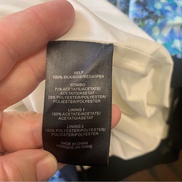 Tibi 100% Silk Gazar Blue Floral Pleated Full Sidewalk Luxury Midi Skirt Size 2 - Picture 15 of 16